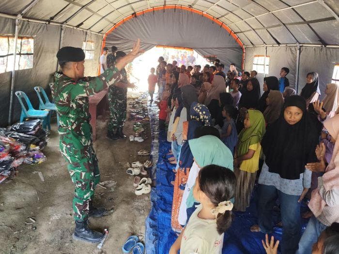 Yonkav 11/MSC Gelar Trauma Healing untuk Anak Korban Banjir di Aceh Tamiang