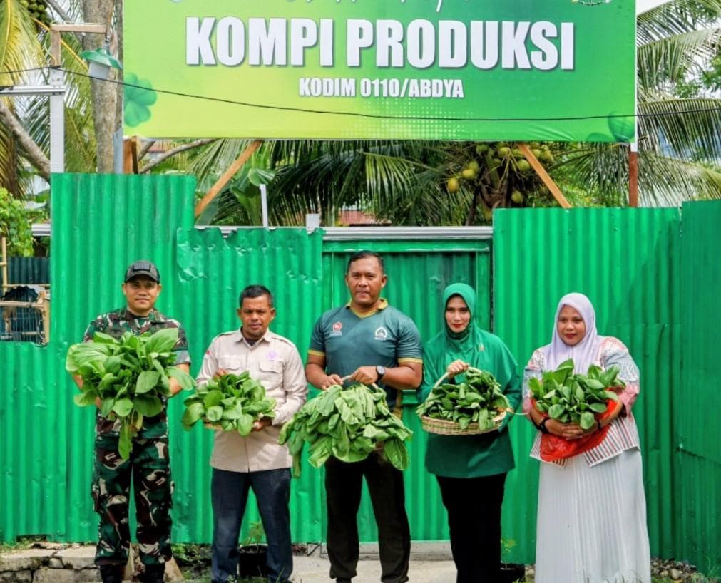 Dandim Abdya Ubah Pekarangan Rumah Dinas Jadi Sentra Produksi Pangan