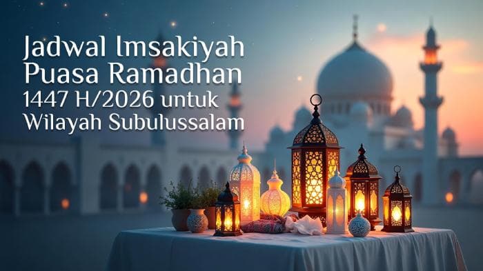 Jadwal Imsakiyah Ramadhan 2026 Subulussalam: Waktu Puasa dan Buka Puasa