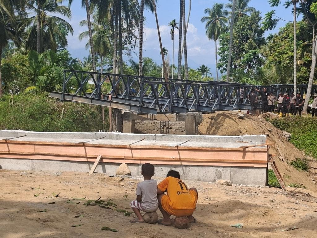 Jembatan Bailey di Bireuen Hampir Rampung, Akses Warga Jeunieb Segera Pulih
