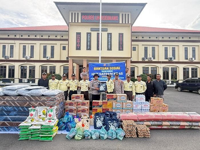 Satpam Korban Banjir Lhokseumawe Terima Bansos dari Polres, Bangkit dari Musibah