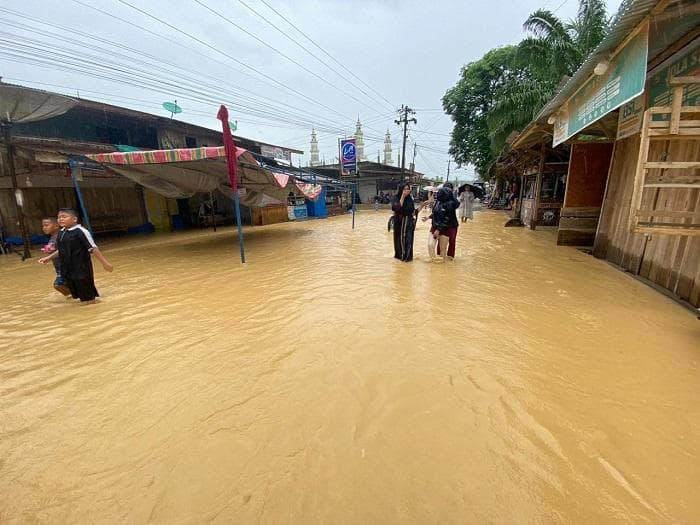 Banjir Landai 10 Kecamatan Aceh Timur, 5 Gampong Indra Makmur Mengungsi