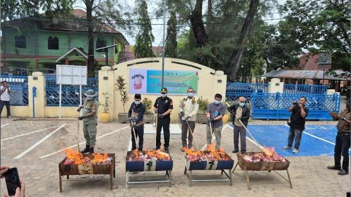 Bea Cukai Langsa Musnahkan Rokok Ilegal Rp1,29 Miliar, Kerugian Negara Capai Rp886 Juta