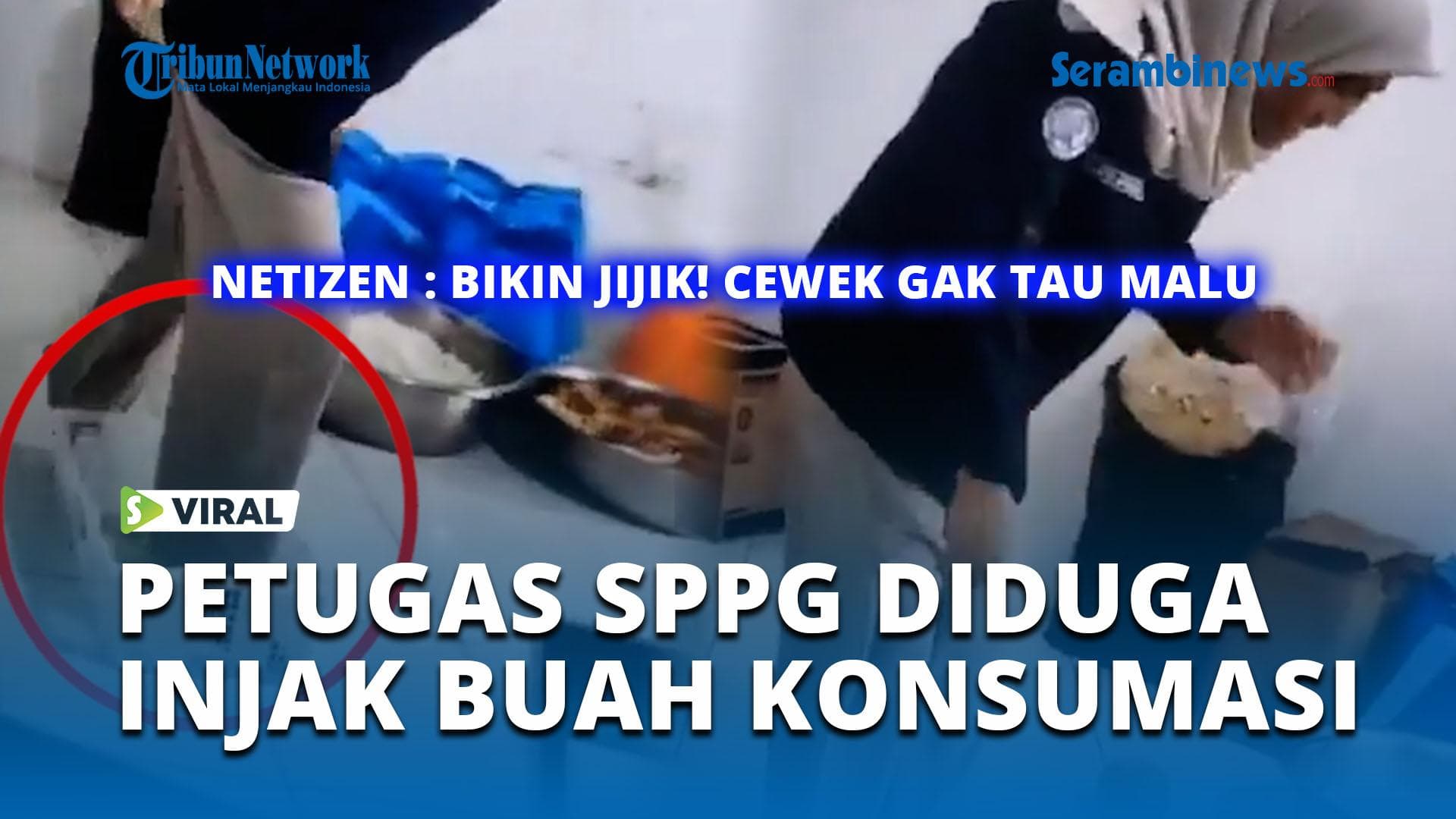 Petugas SPPG Aceh Injak Buah Konsumsi Publik, Warganet Geram
