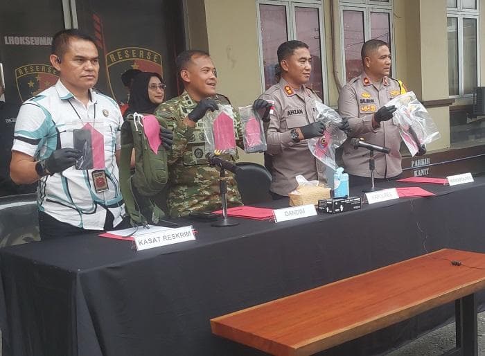 Polisi Masih Tahan Pria Diduga Pembawa Senpi Saat Pengibaran Bintang Bulan di Lhokseumawe