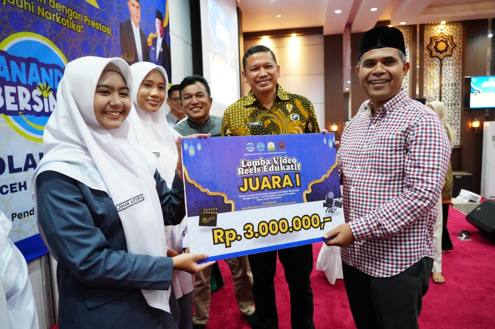 Siswa Aceh Juara Lomba Video Anti-Narkoba, Raih Jutaan Rupiah