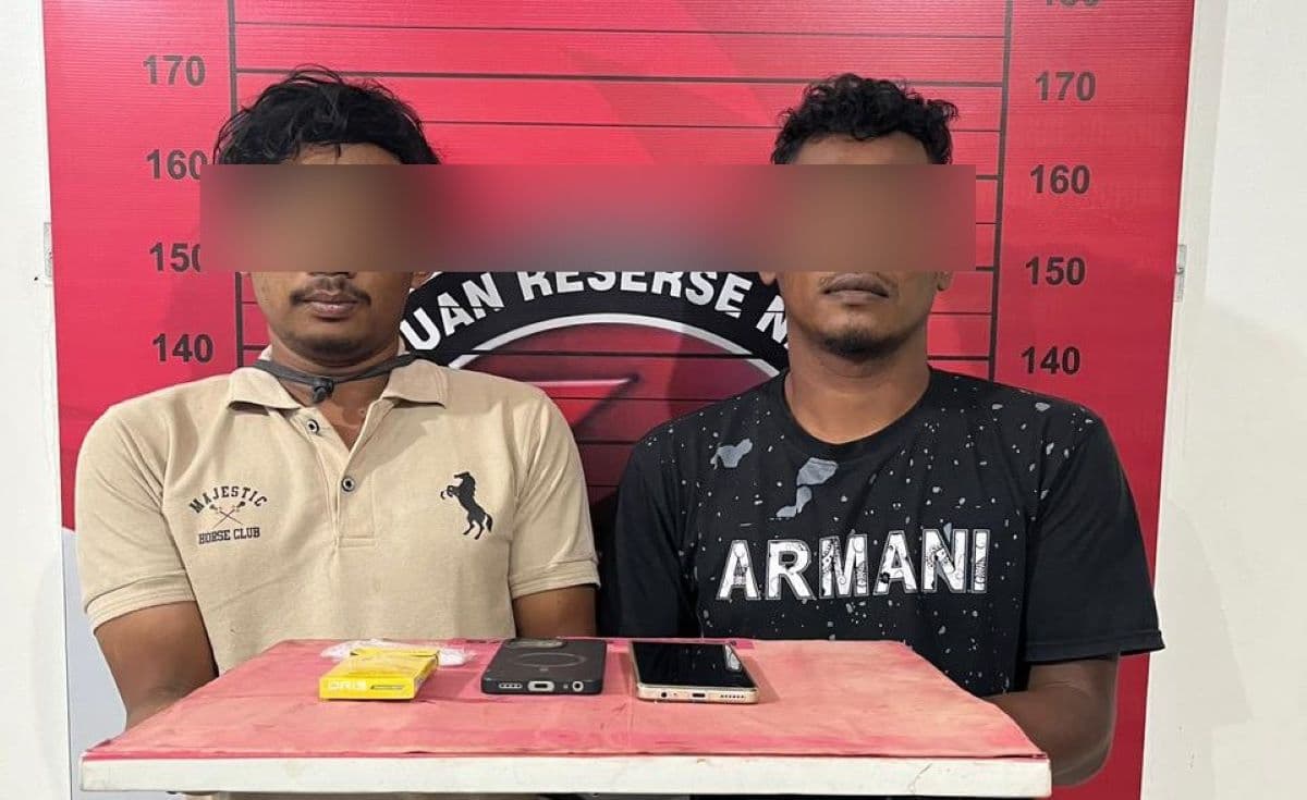 Polisi Tangkap Dua Pengedar Sabu di Aceh Utara, Sita 17 Gram