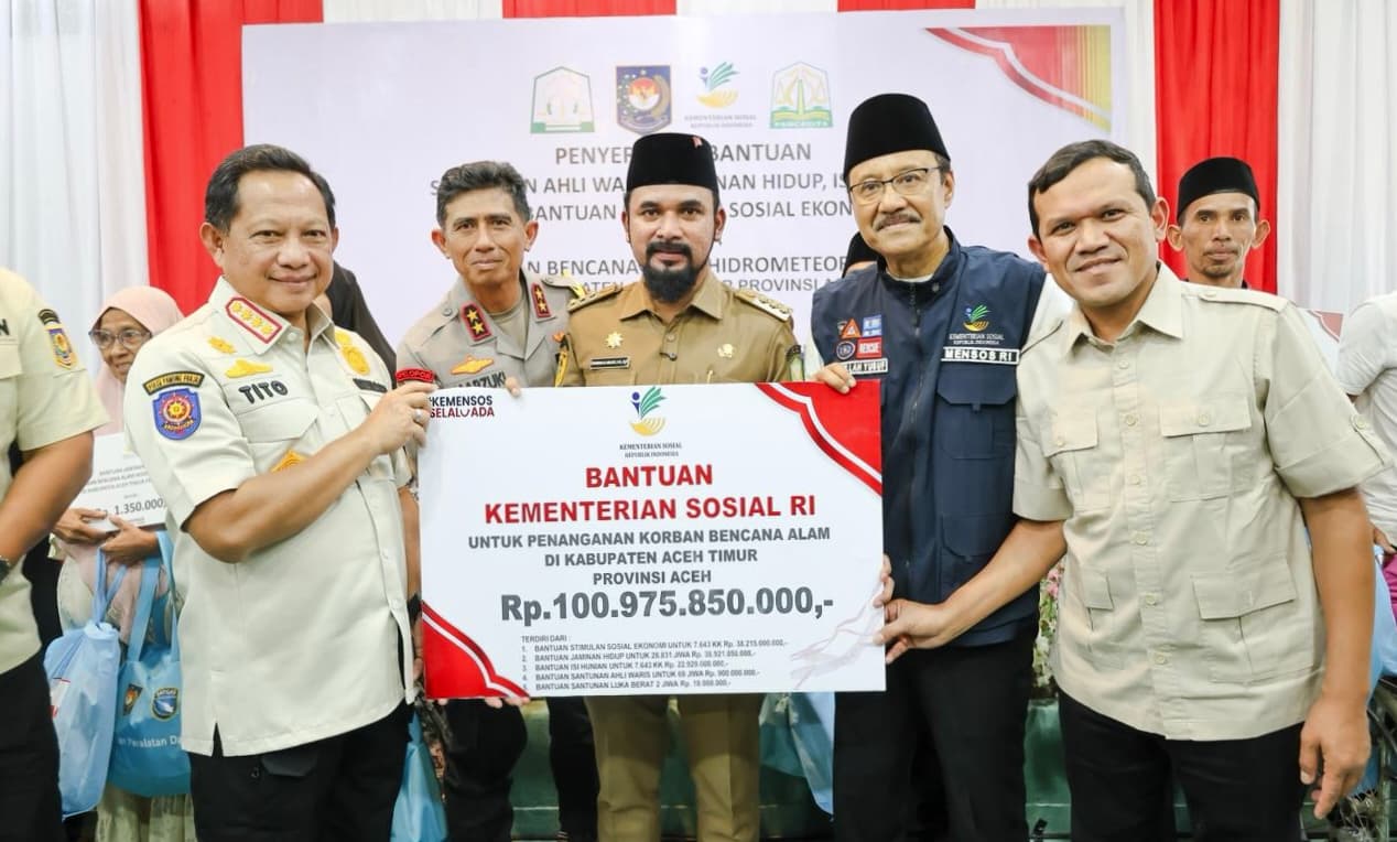 Bantuan Rp 100 Miliar dari Mendagri dan Mensos untuk Korban Banjir Aceh Timur