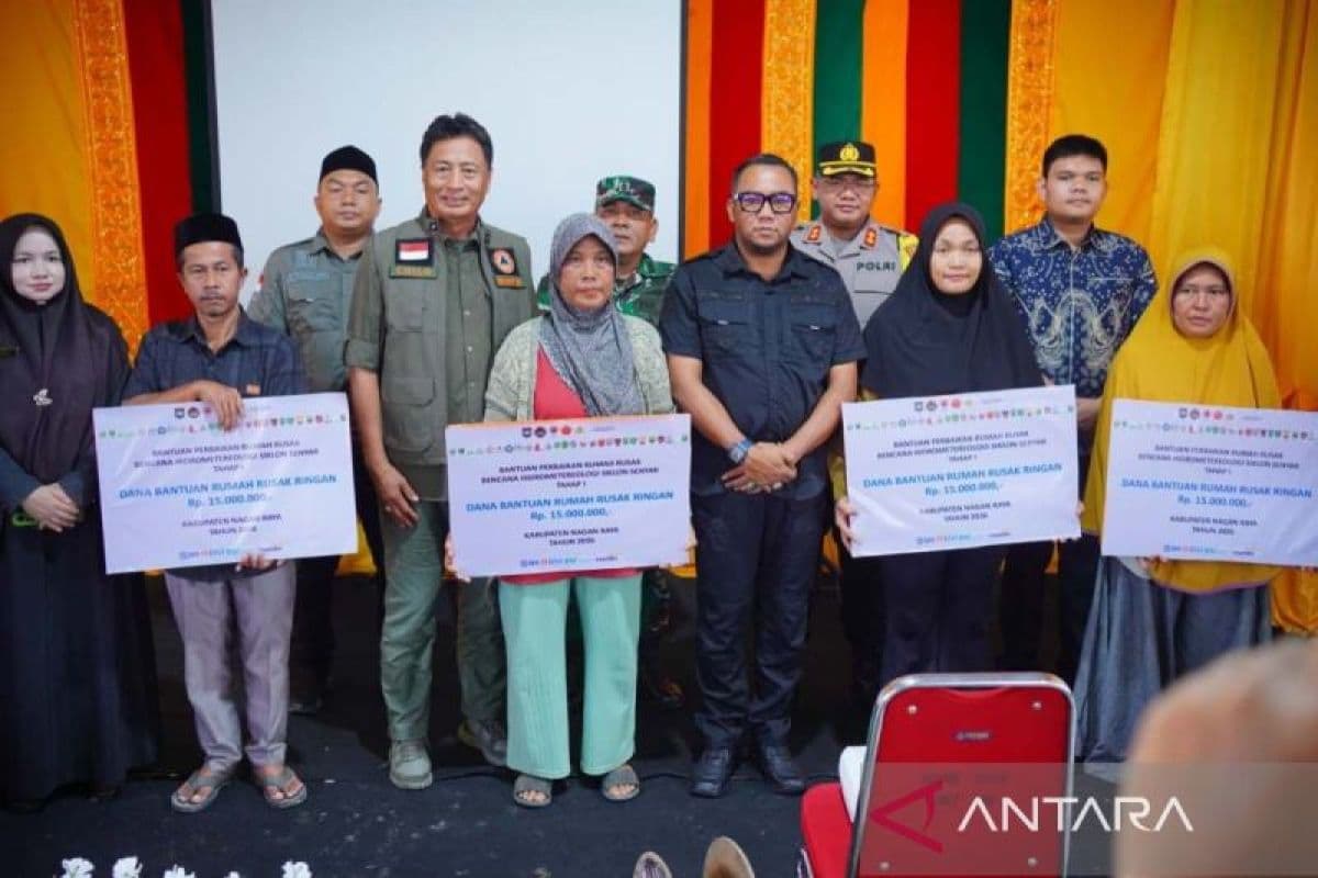 169 KK Korban Banjir Nagan Raya Terima Dana Rehab Rp3,73 Miliar