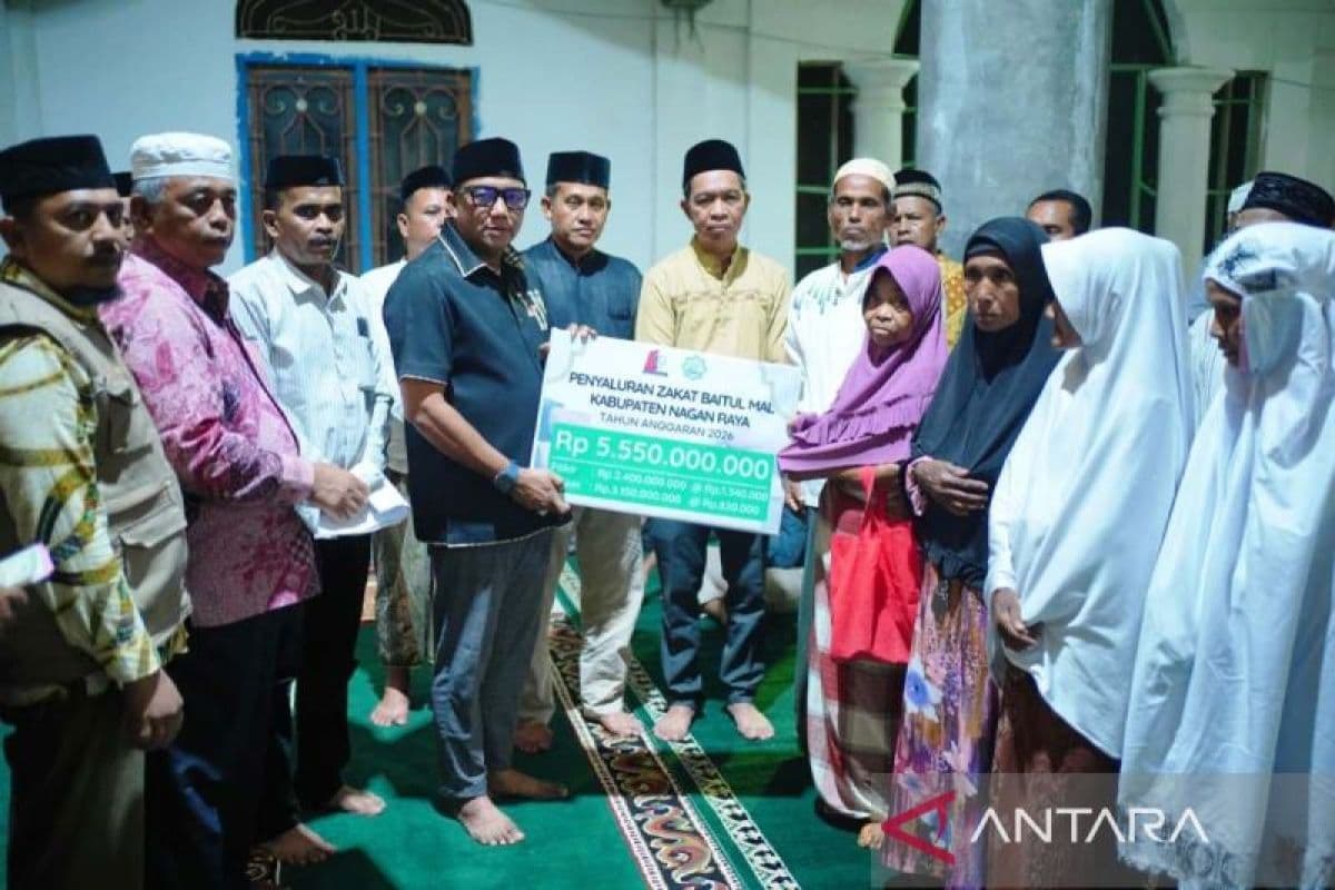 Zakat Rp5,55 Miliar Diterima 5.632 Warga Miskin Nagan Raya Jelang Idul Fitri