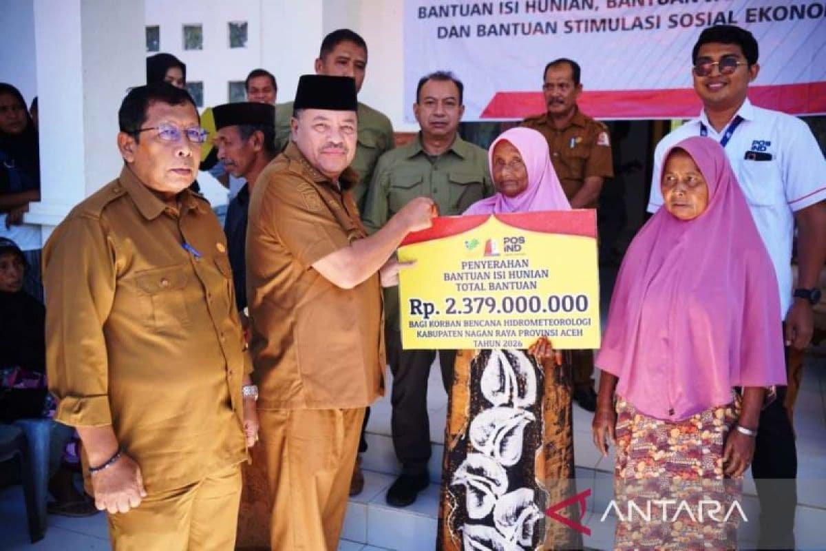 Bansos Rp9,8 Miliar Cair untuk Warga Nagan Raya Korban Bencana