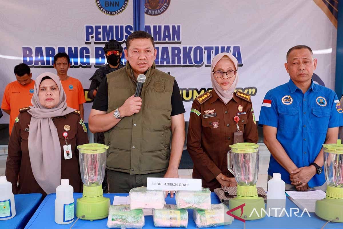 BNNP Aceh Musnahkan 4,9 Kg Sabu, Dua Tersangka Ditangkap di Bireuen