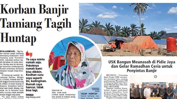 Warga Tamiang Masih di Tenda, Huntap Tak Kunjung Jadi 3 Bulan Pasca Banjir