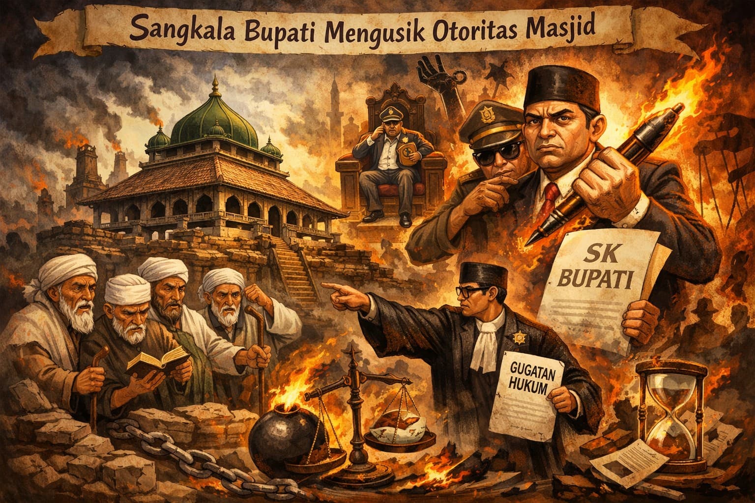 Konflik SK Bupati Aceh Besar Ancam Harmoni Masjid Indrapuri, Warga Protes