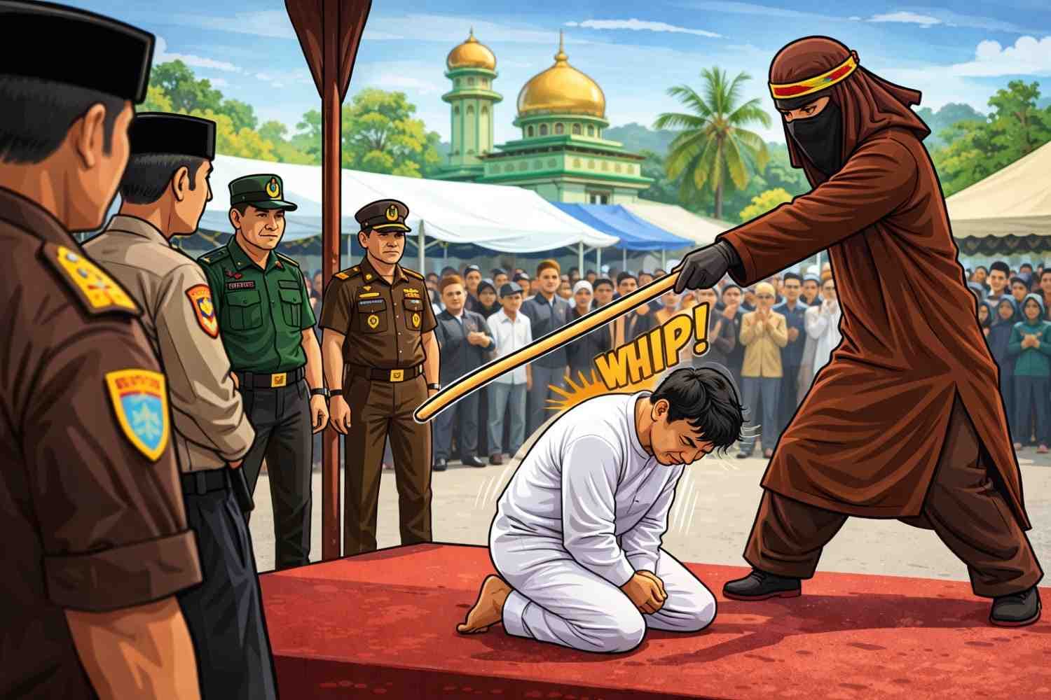 Pelaku Pelecehan Seksual di Bireuen Jalani Eksekusi Cambuk, Pemerintah Harap Efek Jera